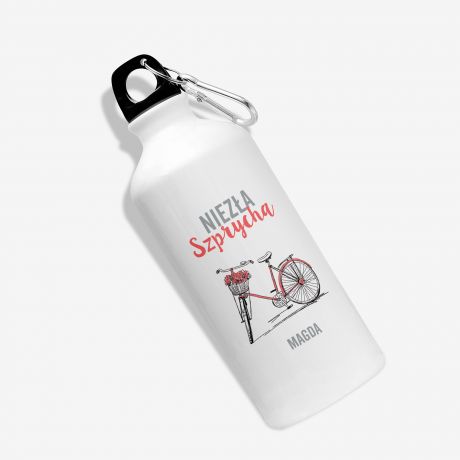 Bidon z nadrukiem SZPRYCHA prezent dla rowerzystki