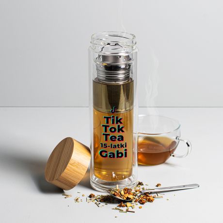 Butelka z zaparzaczem Tik Tok Tea PREZENT NA URODZINY 15 LATKI