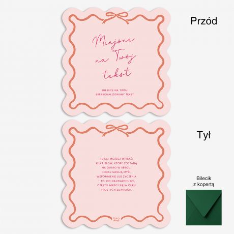  Personalizowany bilecik prezentowy rowy