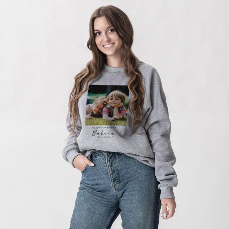 Personalizowana BLUZA DLA BABCI ze zdjciem wnukw XXL