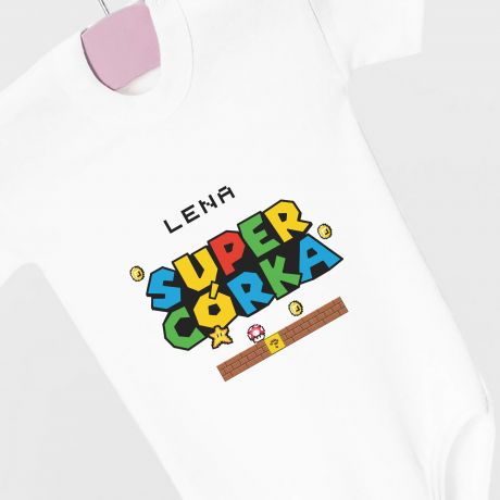 Body dla dziecka SUPERCRKA prezent dla dziewczynki body dla dziewczynki