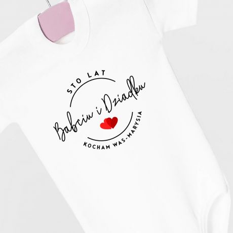Personalizowane body na Dzie Babci i Dziadka KOCHAM WAS prezent na pierwszy Dzie Babci i Dziadka