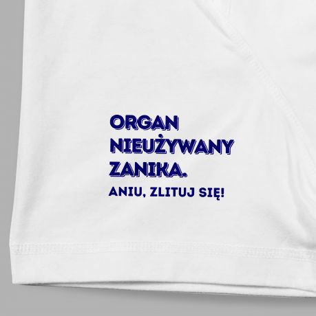 Personalizowane bokserki z napisami ORGAN NIEUYWANY ZANIKA - XL