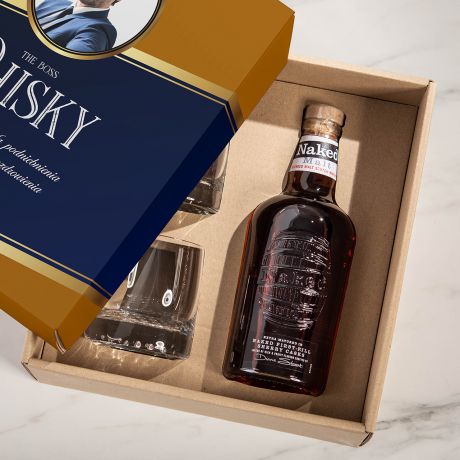 Box prezentowy szkocka whisky PREZENT DLA SZEFA