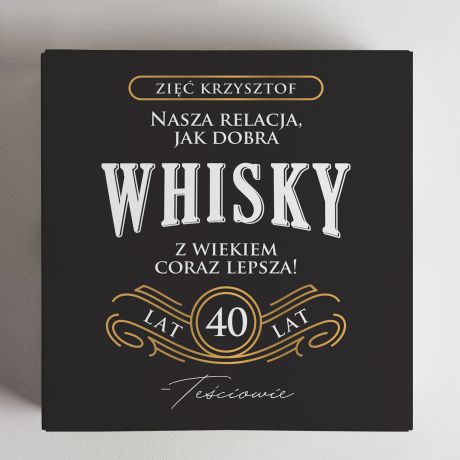 Box whisky PREZENT DLA ZIĘCIA NA 40 URODZINY