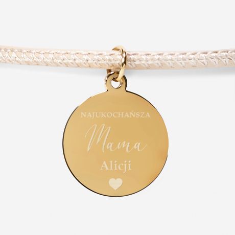Bransoletka dla mamy z grawerem NAJUKOCHASZA MAMA bransoletka z grawerem dla mamy prezent dla mamy