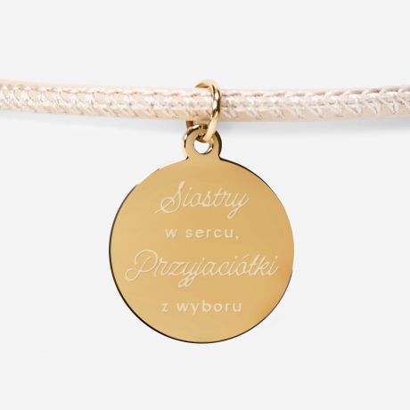 Bransoletka z grawerem PREZENT DLA KUZYNKI bransoletka damska bransoletka personalizowana