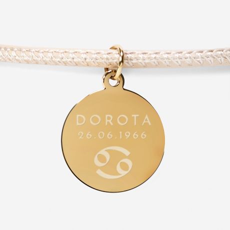 Bransoletka z grawerem znak zodiaku RAK bransoletki zodiakalne bransoletka znak zodiaku