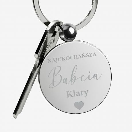 Breloczek dla babci NAJUKOCHASZA BABCIA brelok dla babci prezent dla babci prezent na dzie babci