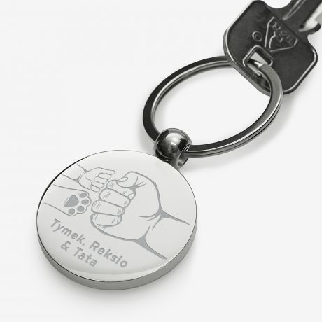 Brelok z grawerem dla taty EKIPA TATY brelok grawerowany upominek dla taty personalizowany brelok