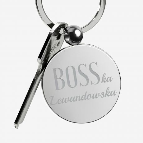 Brelok z napisem POMYS NA PREZENT DLA SZEFOWEJ