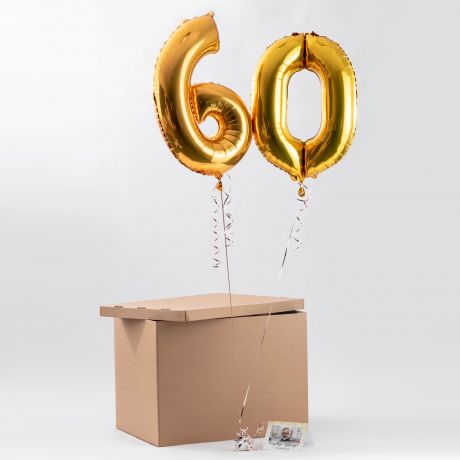 Balony z helem na 60 urodziny Z PERSONALIZOWAN KARTK