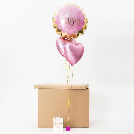 Bukiet balonowy z personalizowan kartk PREZENT DLA PRZYSZYCH RODZICW