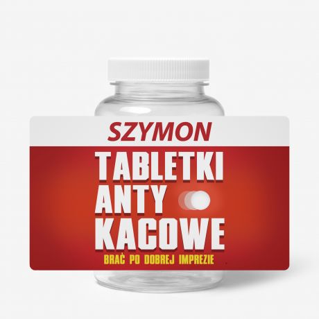Buteleczka na cukierki z personalizowan� etykiet� PREZENT DLA KOLEGI pojemnik na cukierki prezent dla niego
