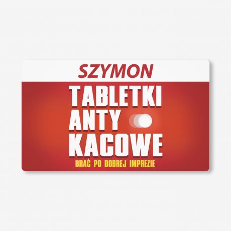 Buteleczka na cukierki z personalizowan� etykiet� PREZENT DLA KOLEGI pojemnik na cukierki prezent dla niego