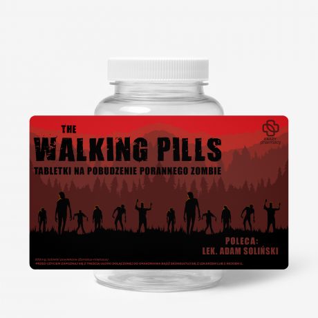 Buteleczka na cukierki z personalizowan� etykiet� w klimacie apokalipsy zombie cukierki mi�towe
