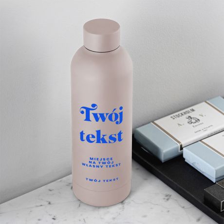 Butelka termiczna r�owa TW�J TEKST