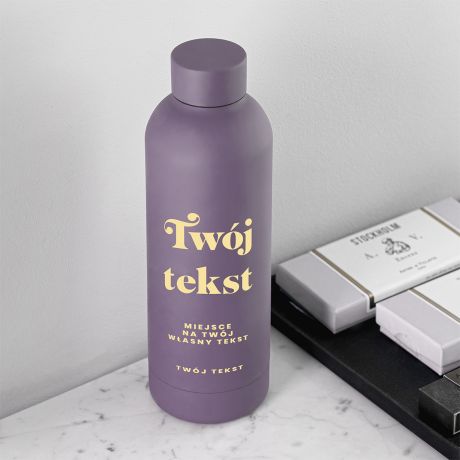 Butelka termiczna TW�J TEKST wrzosowa