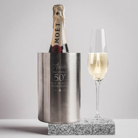 Personalizowany cooler do wina PREZENT NA 50 URODZINY DLA SIOSTRY