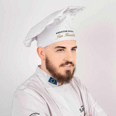 Czapka kucharska PREZENT DLA KUCHARZA czapka szefa kuchni czapka gastronomiczna prezent dla mionika gotowania