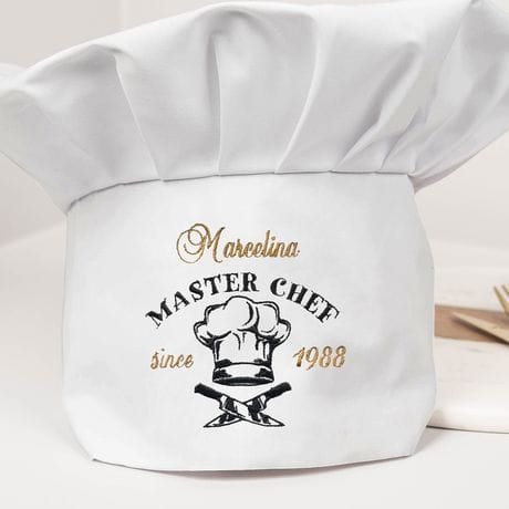 Czapka kucharska z imieniem MASTER CHEF prezent dla kucharza na urodziny