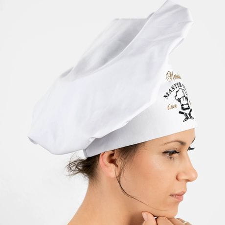 Czapka kucharska z imieniem MASTER CHEF prezent dla kucharza na urodziny