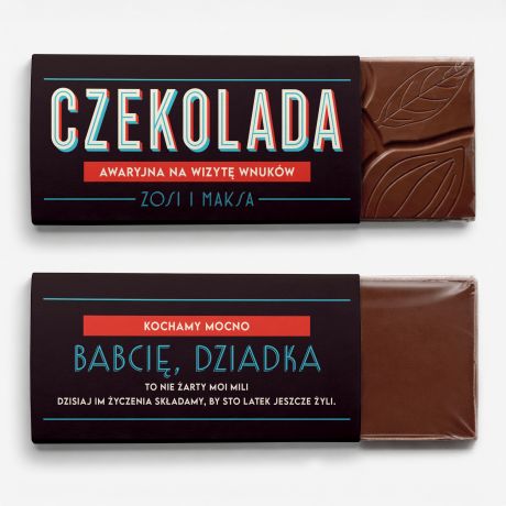 Czekolada dla babci i dziadka z dedykacj�