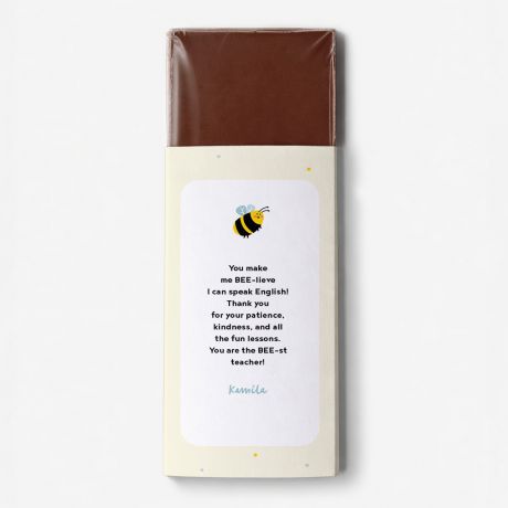 Personalizowana czekolada dla nauczyciela j�zyka angielskiego AWESOME TEACHER