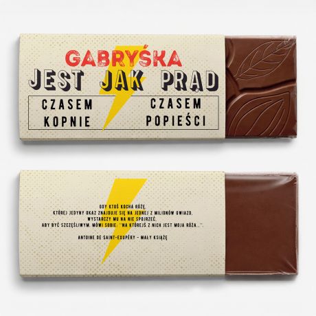 Czekolada KOBIETA JAK PR�D fajny prezent na Dzie� Kobiet czekolada na dzie� kobiet upominek na dzie� kobiet