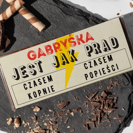 Czekolada KOBIETA JAK PRD fajny prezent na Dzie Kobiet czekolada na dzie kobiet upominek na dzie kobiet