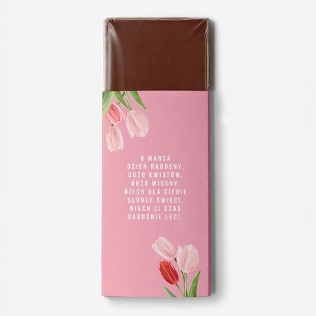 Czekolada na Dzie� Kobiet TULIPANY czekoladka na dzie� kobiet upominek na dzie� kobiet prezent na dzie� kobiet