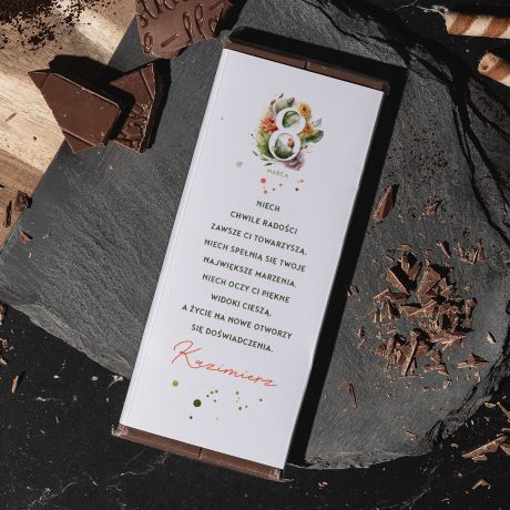 Personalizowana czekolada na Dzie Kobiet 8 MARCA czekoladka na dzie kobiet upominek na dzie kobiet