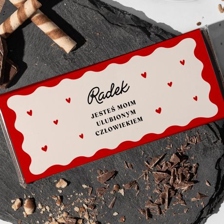 Czekolada na Walentynki ULUBIONY CZ�OWIEK upominek walentynkowy upominek na walentynki czekolada walentynkowa