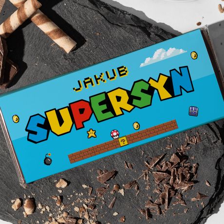 Personalizowana czekolada na Dzie Dziecka SUPERSYN 
