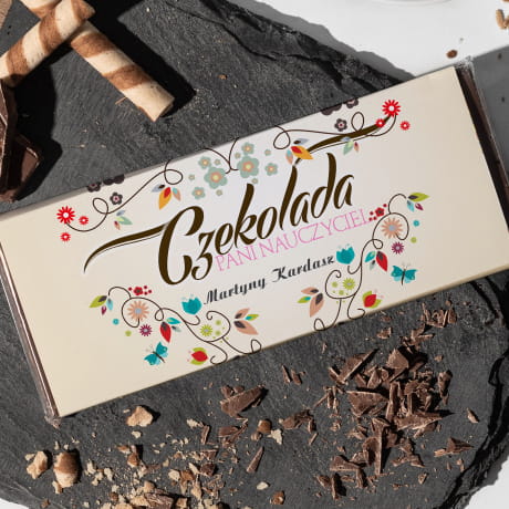 Personalizowana czekolada NA DZIE NAUCZYCIELA czekolada dla nauczyciela prezent na Dzie Nauczyciela