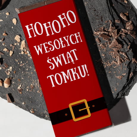 Czekolada personalizowana HO HO HO prezent witeczny dla kolegi z pracy czekolada witeczna