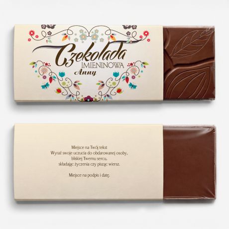 Czekolada personalizowana IMIENINOWA prezent na imieniny