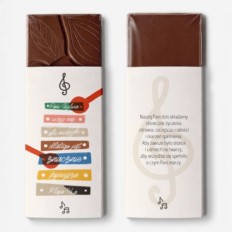 Czekolada personalizowana MUZYCZNA prezent dla nauczyciela muzyki