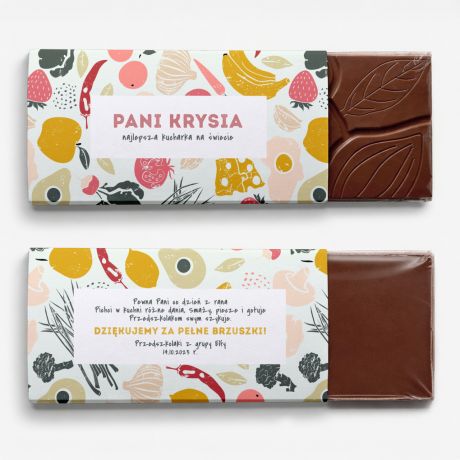 Czekolada personalizowana PODZI�KOWANIE DLA KUCHARKI W PRZEDSZKOLU