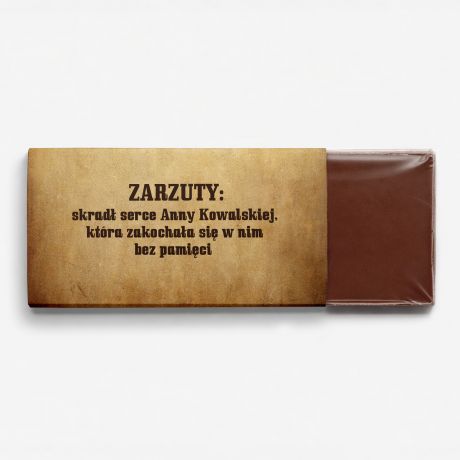 Czekolada personalizowana POSZUKIWANY prezent dla ch�opaka bez okazji