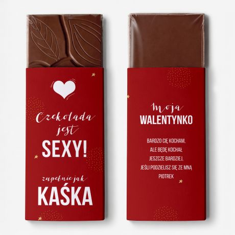 Czekolada personalizowana prezent na Walentynki dla dziewczyny