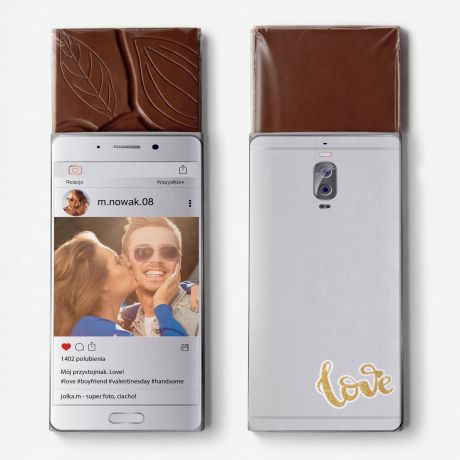 Czekolada personalizowana SMARTFON prezent dla ch�opaka na Walentynki
