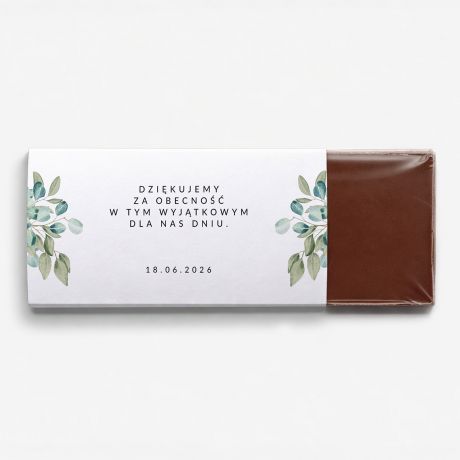 Czekolada z dedykacj� PODZI�KOWANIE ZA PRZYBYCIE NA CHRZEST