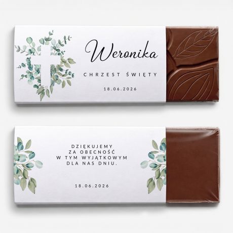 Czekolada z dedykacj� PODZI�KOWANIE ZA PRZYBYCIE NA CHRZEST