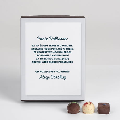 Belgijskie czekoladki dla lekarza DZIĘKUJĘ