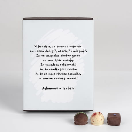 Belgijskie czekoladki PODZIĘKOWANIA DLA SĄSIADÓW