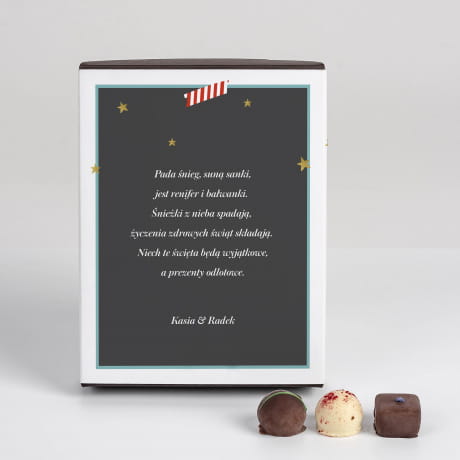 Czekoladki z belgijskiej czekolady PREZENT NA ŚWIĘTA DLA PRZYJACIÓŁKI