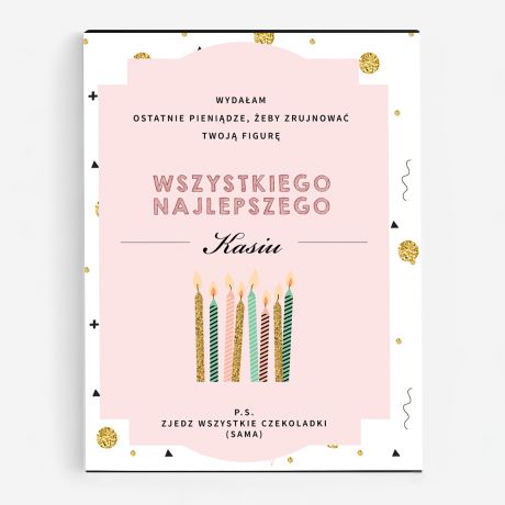 Czekoladki belgijskie PREZENT NA URODZINY praliny belgijskie czekoladki personalizowane