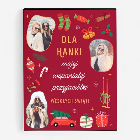 Personalizowane czekoladki witeczne ze zdjciami PREZENT DLA PRZYJACIӣKI NA WITA