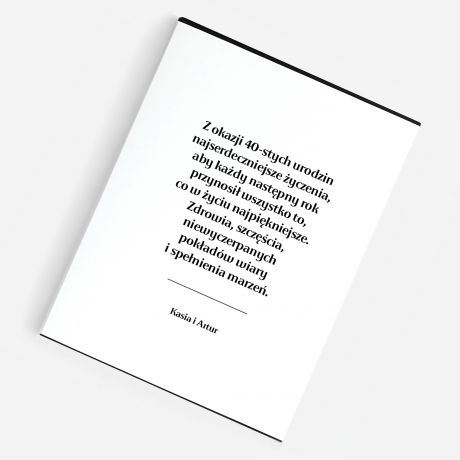 Czekoladki na prezent z okazji 40 urodzin OKADKA GAZETY